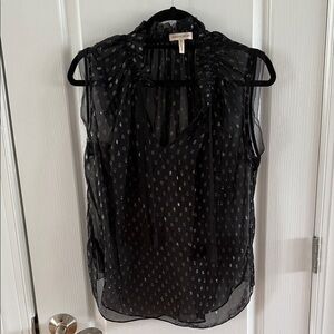 Rebecca Taylor Black Sheer Blouse